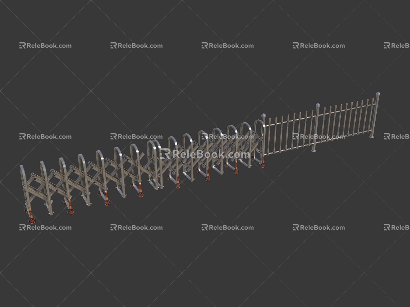 Fence fence railing 3d model