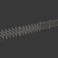 Fence fence railing 3d model