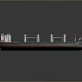 Modern Cargo Ship With White Superstructure Multiple Cranes And Red Hull 3d model