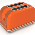 Vibrant Orange Two Slice Toaster Modern Kitchen Appliance With Sleek Design