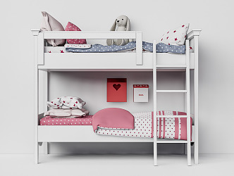 Modern Hop-up Bed Children Hop-up Bed High-low Bed 3d model