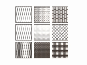 Modern punching plate punching wall surface 3d model