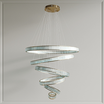 Modern Chandelier Glass Chandelier Simple Chandelier Decorative Chandelier 3d model