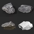 Natural Rocks With Various Shapes And Rough Textures In Outdoor Setting 3d model