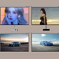 Modern Projection Curtain Projector Projection Curtain 3d model