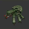 Futuristic Green Multi legged Mechanical Creature With Robotic Structure And Metallic Design 3d model