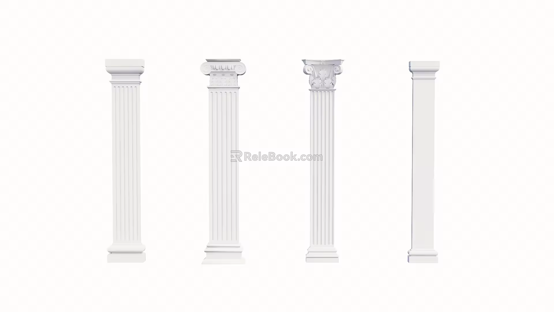 European Roman Column Component Column 3d model