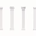 European Roman Column Component Column 3d model
