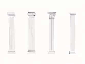 European Roman Column Component Column 3d model