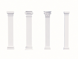 European Roman Column Component Column 3d model