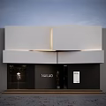 Modern NAILAO Store Front With Black White Facade And Glass Display Doors