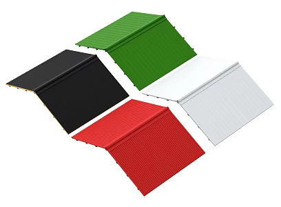 Modern color steel tile iron sheet tile iron sheet tile fence color steel plate profiled tile foam board 3d model