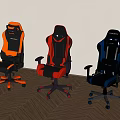 Colorful Gaming Chairs In Orange Red Blue With Ergonomic Design And Wheels