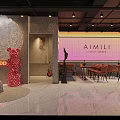 AIMILI Bar Interior Design With Cocktail Whisky Red Bear Sculpture Marble Floor And Chandeliers