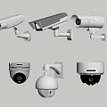 Security surveillance camera monitoring combination 3d model