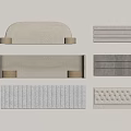 Modern bedside backrest 3d model