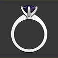Stunning Silver Ring With Purple Gemstone Setting And Engraved Vinci Fugazi