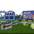 Tobacco and Liquor Store Shopping Festival Outdoor Event With Discounts Fun Activities Green Grassland