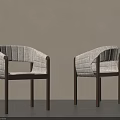 Modern Minimalist Solid Wood Linen Upholstered Comfortable Armchair For Home Dining And Living Space