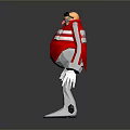 Stylish 3D Geometric Cartoon Character With Red Jacket White Pants And Sunglasses