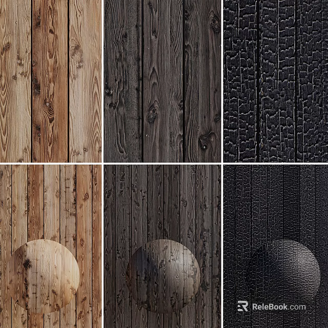 Natural Stone And Wood Textures With Various Surface Patterns And Finishes 3d model 