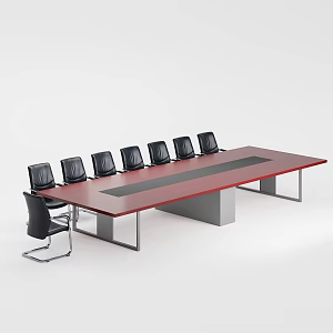 Paint Conference Table Solid Wood Conference Table Modern Conference Table Multi-Person Conference Table Party and Government Conference Table 3d model