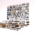 Diverse Furniture And Artwork Collection Displayed In Gallery Setting