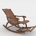 Comfortable Purple Padded Rocking Chair With Wooden Frame And Leisure Design