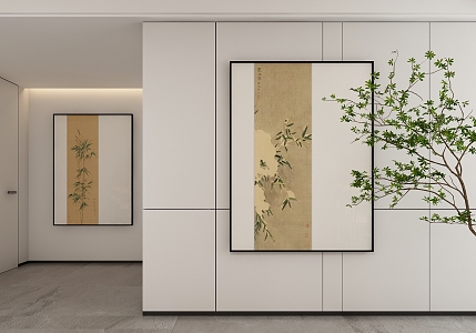 New Chinese Style Decorative Hanging Painting 3d model