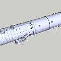 Vertical Cylindrical Industrial Vessel With Pipes Valves And Metal Structure