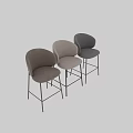 Modern Minimalist Single Chair With Curved Backrest Metal Legs And Multiple Color Options