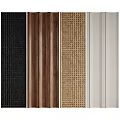 Stylish Double Doors Design With Wooden Woven Black And White Panel Textures