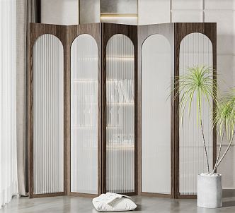 Modern screen Changhong glass screen partition 3d model