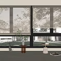 modern floor-to-ceiling windows 3d model