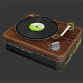 Premium Headphone Speaker Turntable with Classic Wooden Design and Vinyl Record Player