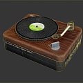 Jukebox Old-fashioned record player film machine Old-fashioned film machine 3d model