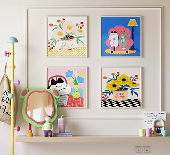 Dopamine decorative painting 3d model