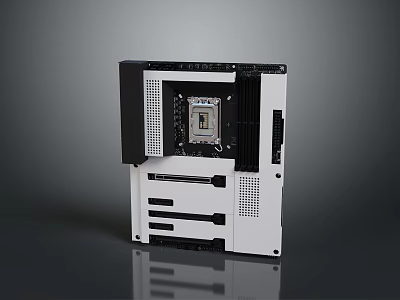 High Performance Computer Motherboard With CPU Socket And Expansion Slots 3d model
