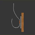 Wooden Wall Mounted Coat Rack With Metal Hooks For Home Living Organization