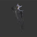 Three Stylish Decorative Hair Wigs With Angel Wings And Ornament Designs