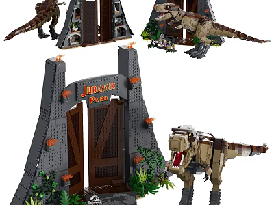 Modern Toys Lego Jurassic Park Tyrannosaurus Rex 3d model