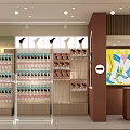 Bright Modern Specialty Store Interior With Organized Shelves Clothing Bags And Product Displays