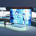 DP Device Control Console With Large Display Screens And Monitoring Interface