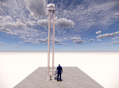 bucket elevator conveyor 3d model