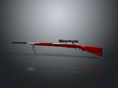Sniper rifle sight sniper rifle sci-fi sniper rifle semi-automatic rifle combat rifle 3d model