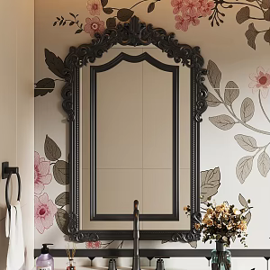 French Bathroom Mirror Decorative Mirror Cosmetic Mirror 3d model