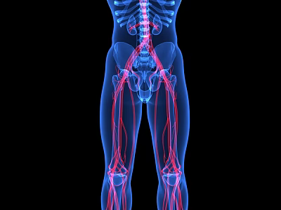 modern human body structure 3d model