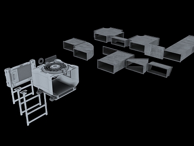 Sci-fi technology equipment model