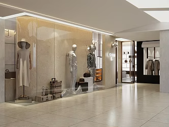 Modern Style Clothing Store 3d model