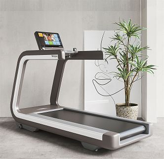 Modern Treadmill 3d model